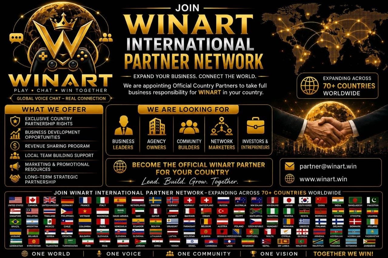 Winart international partner network across more than 70 countries